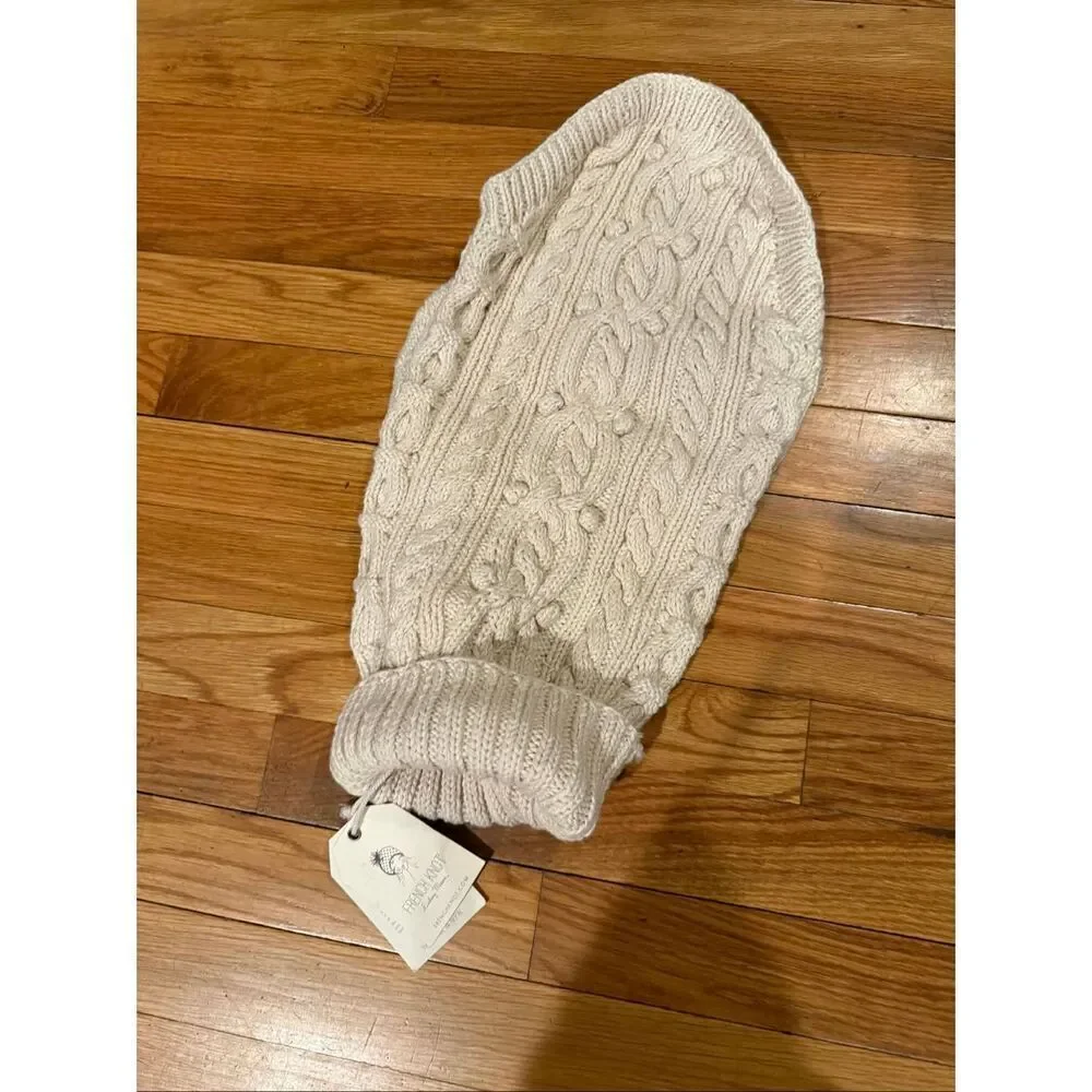New Free People x French Knot Cable Knit Dog Sweater Size L